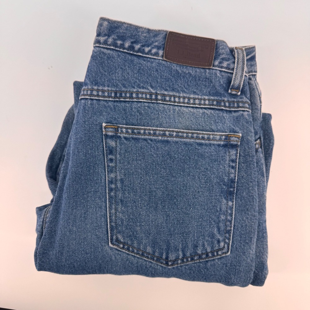 L.L. Bean Double L Jeans Mens 33x32 Blue Fleece Lined Classic Fit Straight Leg